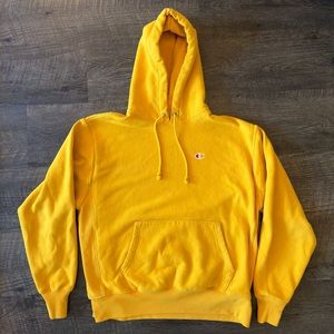Champion Yellow XL Reverse Weave Hoodie